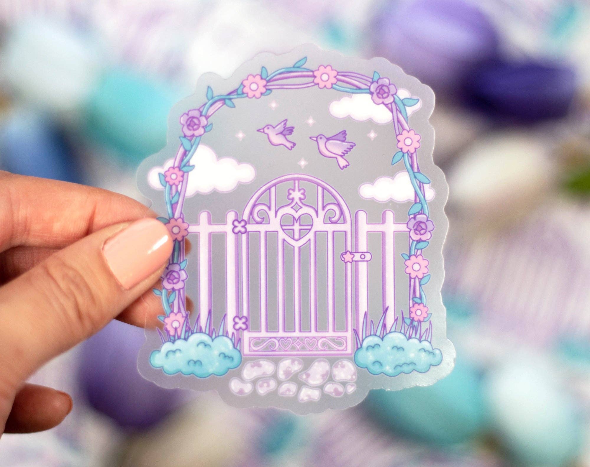 Secret Garden Gate Clear Sticker - Unicorn Eclipse