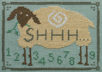 Shhh... Counting Sheep - Artful Offerings - Cross Stitch Pattern