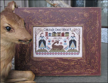 Courage Deer Heart - Kathy Barrick - Cross Stitch Pattern