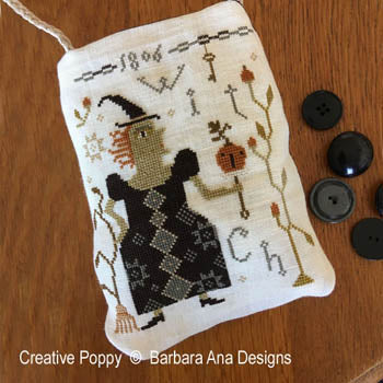 Witch Pumpkin? - Barbara Ana Designs - Cross Stitch Pattern