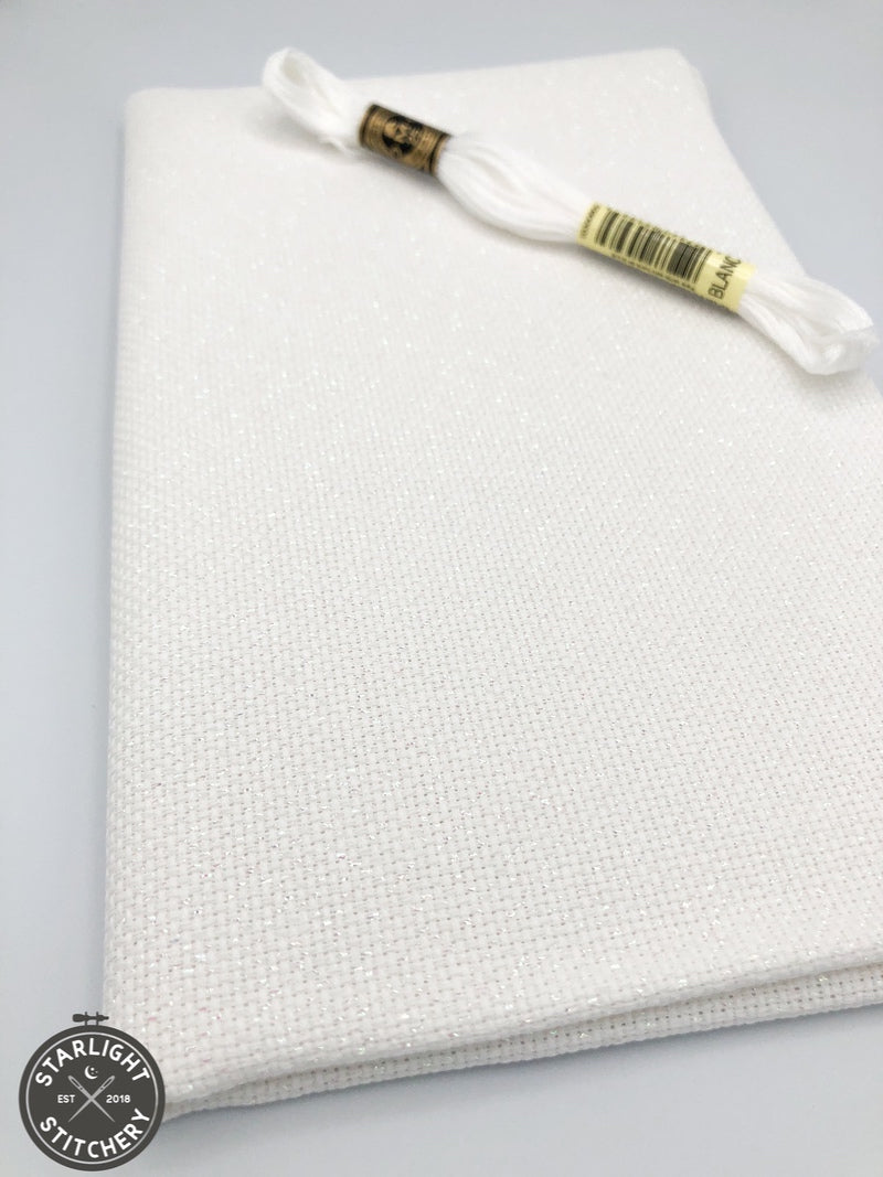 Zweigart 18-Ct. Aida Cloth - 18 x 21 inch Needlework Fabric, White