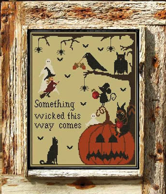 Halloween in the Woods -  Twin Peak Primitives - Cross Stitch Pattern