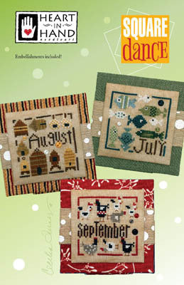 Square Dance #3 July, August, & September - Heart in Hand - Cross Stitch Pattern