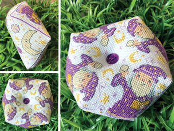August Wizard Biscornu (2019 Biscornu of the Month #8) - Tiny Modernist - Cross Stitch Pattern