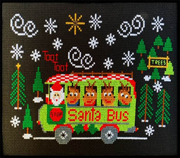 Santa Bus - Pickle Barrel Designs - Cross Stitch Pattern