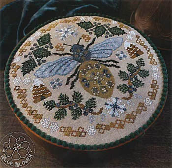 Sleeping Bee - The Blue Flower - Cross Stitch Pattern