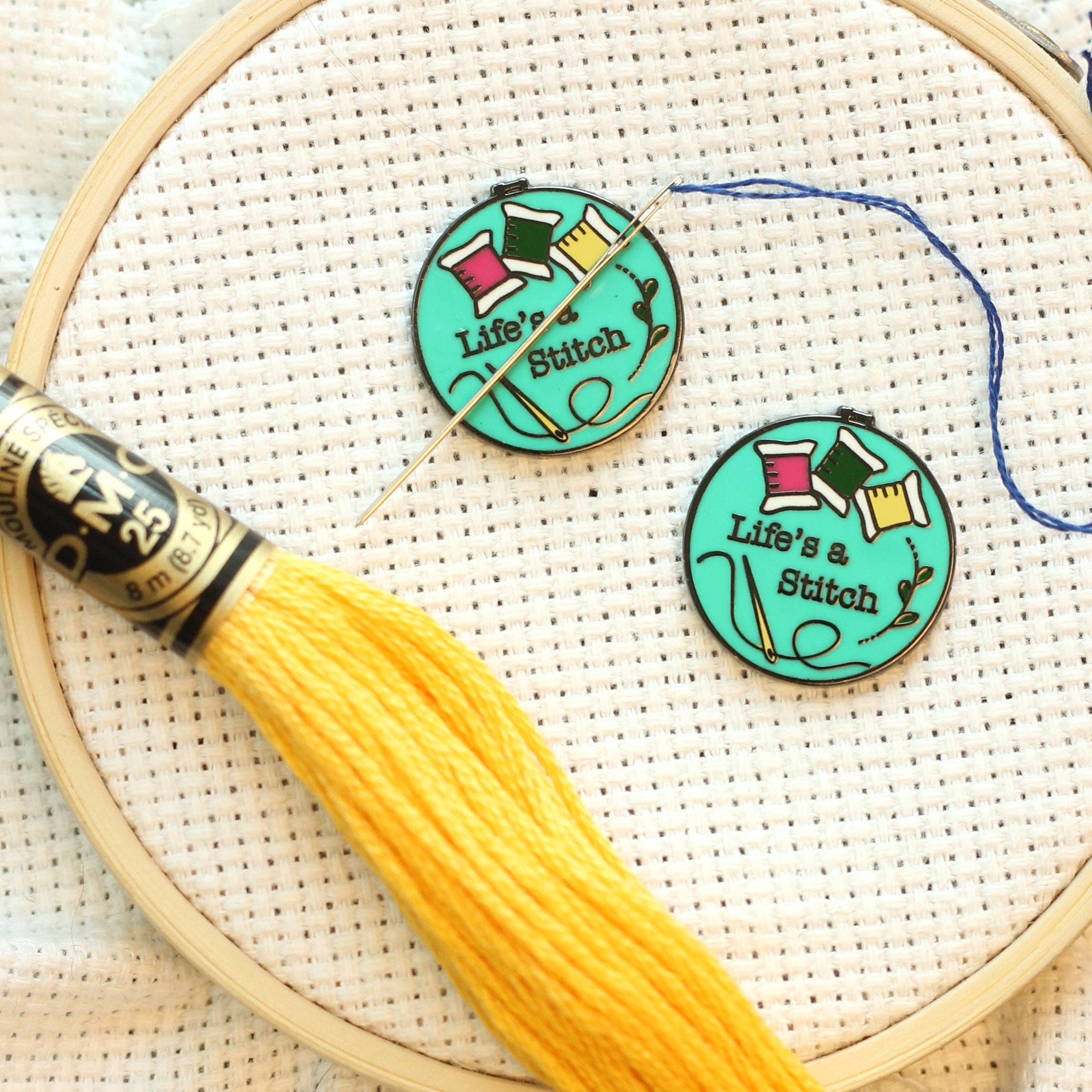 Life's a Stitch Magnetic Needle Minder - Snarky Crafter Designs