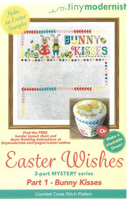 Easter Wishes #1 Bunny Kisses - Tiny Modernist - Cross Stitch Pattern