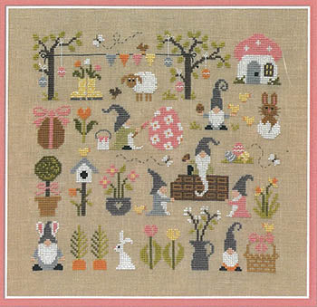 Pâques chez les Gnomes (Easter with the Gnomes) - Jardin Privé - Cross Stitch Pattern