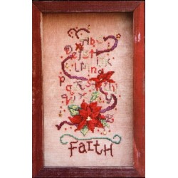 Poinsettia Sampler: Faith - Cross Stitch Pattern