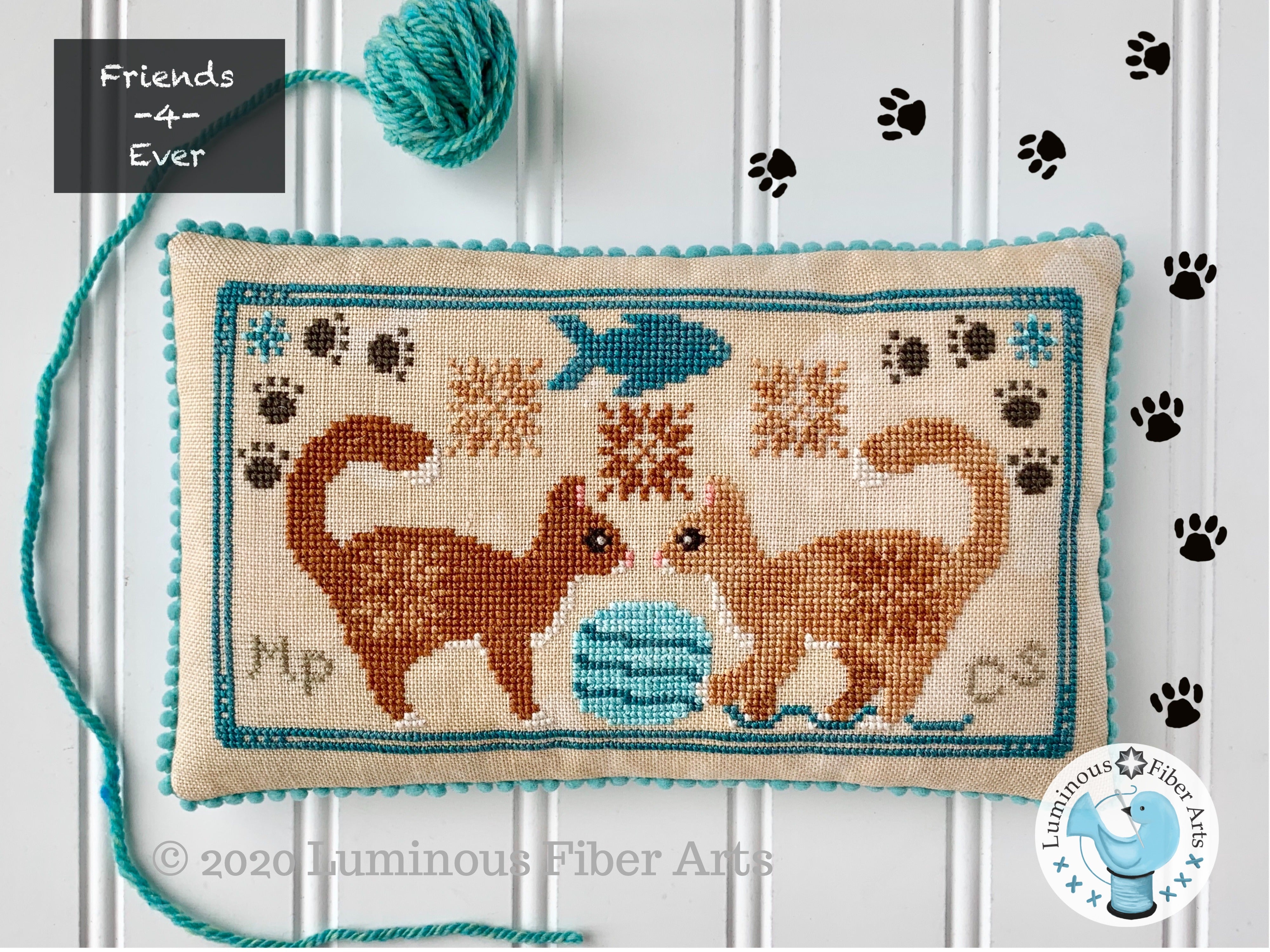Friendship Series: Playful Cats - Luminous Fiber Arts - Cross Stitch Pattern