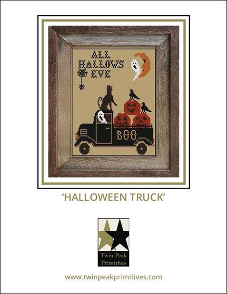 Halloween Truck -  Twin Peak Primitives - Cross Stitch Pattern