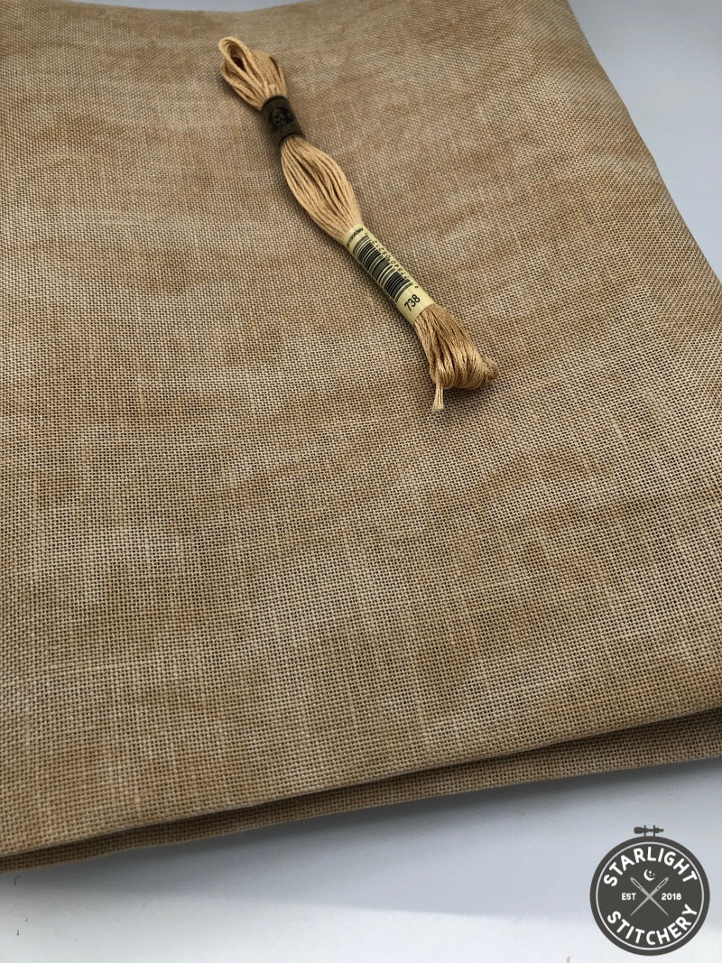 28 ct Linen "Vintage Country Mocha" - Zweigart - Cross Stitch Fabric