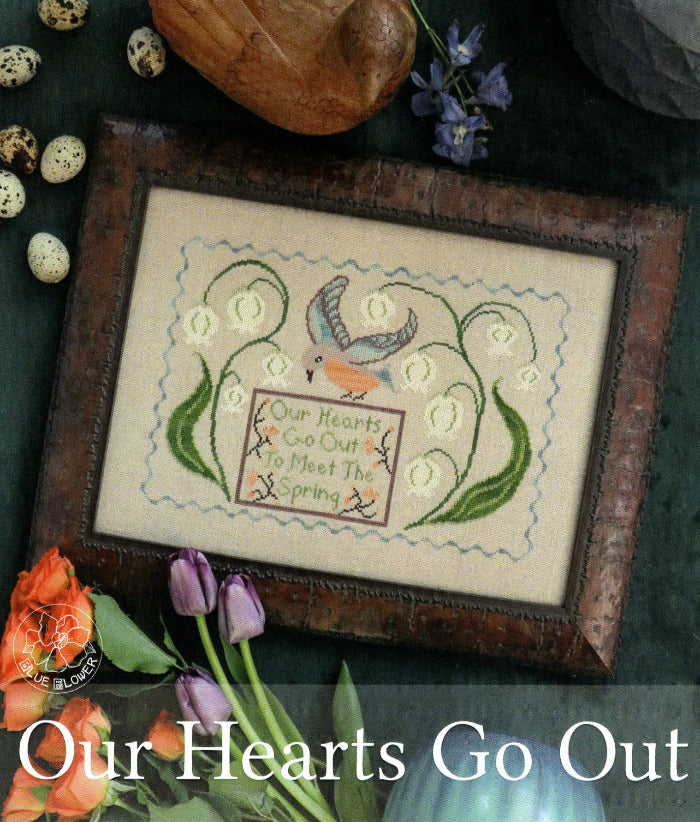 Our Hearts Go Out - The Blue Flower - Cross Stitch Pattern