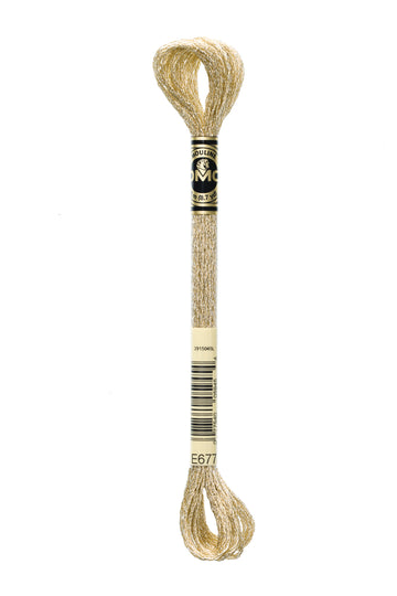E677 Light Effects - White Gold - DMC Embroidery Floss