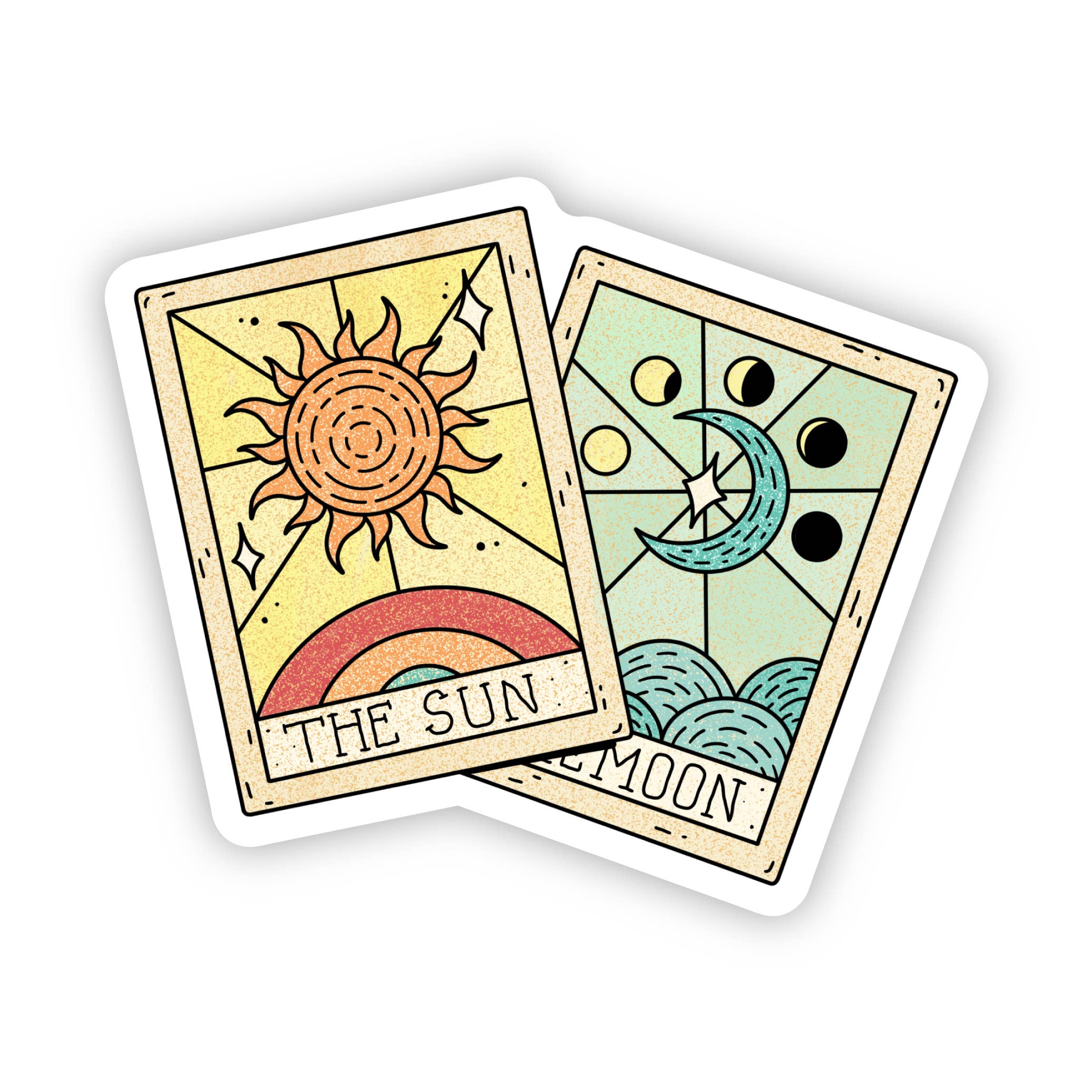 The Sun & "The Moon" Tarot Card Sticker - Big Moods
