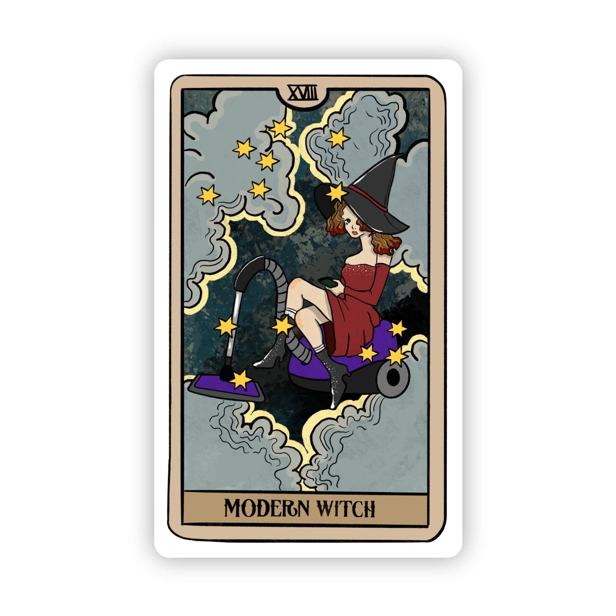 Modern Witch Tarot Card Sticker - Big Moods