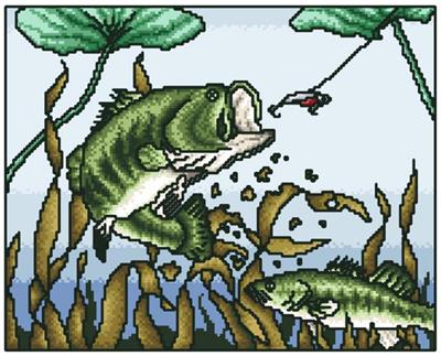 Bass Attack! - Vickery Collection - Cross Stitch Pattern