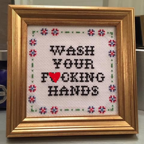 Wash Your F*cking Hands - Subversive Cross Stitch - Cross Stitch Kit