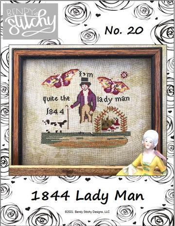 1844 Lady Man - Bendy Stitchy Designs - Cross Stitch Pattern