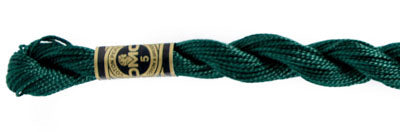Pearl Cotton Size 5 - 500 (Very Dark Blue Green) - DMC Embroidery Floss