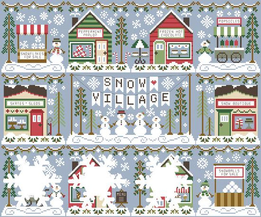 Snowball Stand (Snow Village #8) - Country Cottage Needleworks - Cross Stitch Pattern