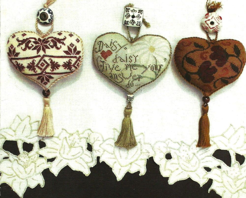 Three Sweet Hearts - La-D-Da - Cross Stitch Pattern