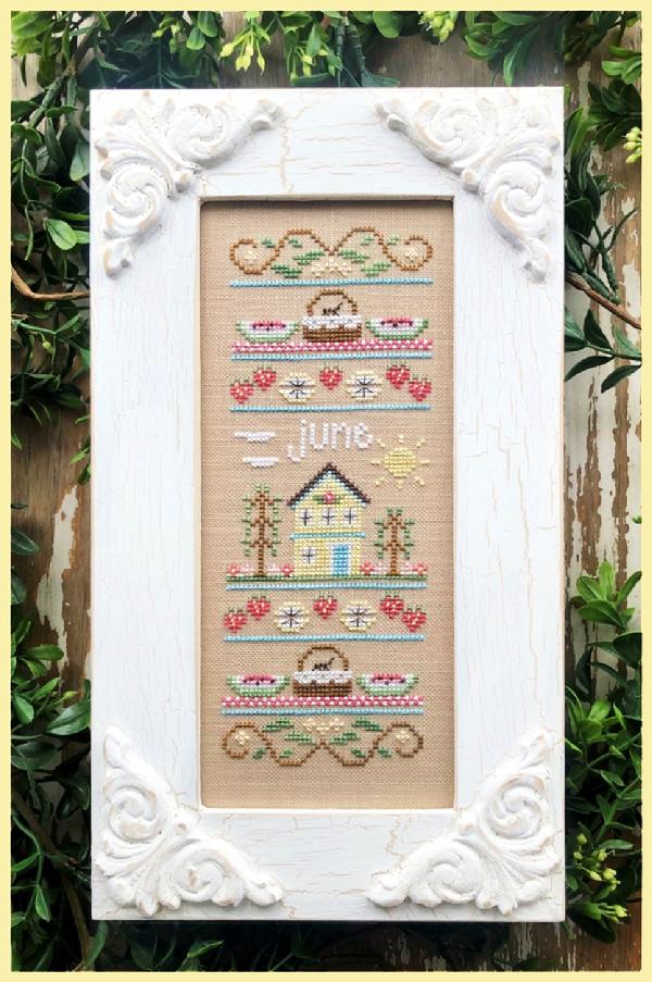 June Sampler (Sampler of the Month #6) - Country Cottage Needleworks - Cross Stitch Pattern