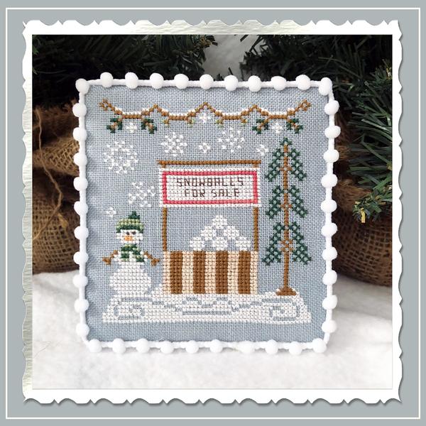 Snowball Stand (Snow Village #8) - Country Cottage Needleworks - Cross Stitch Pattern