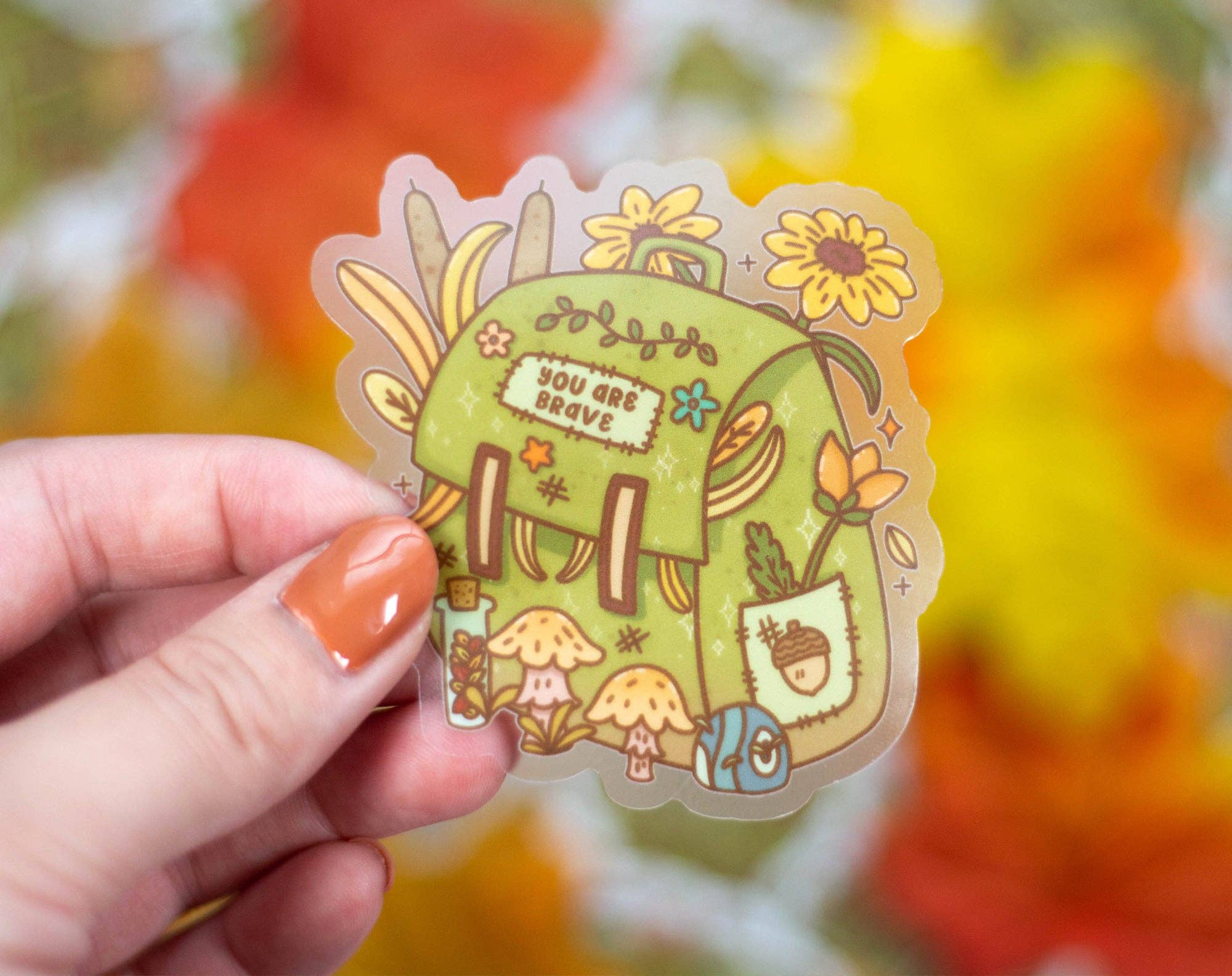 Nature Backpack Clear Sticker - Unicorn Eclipse