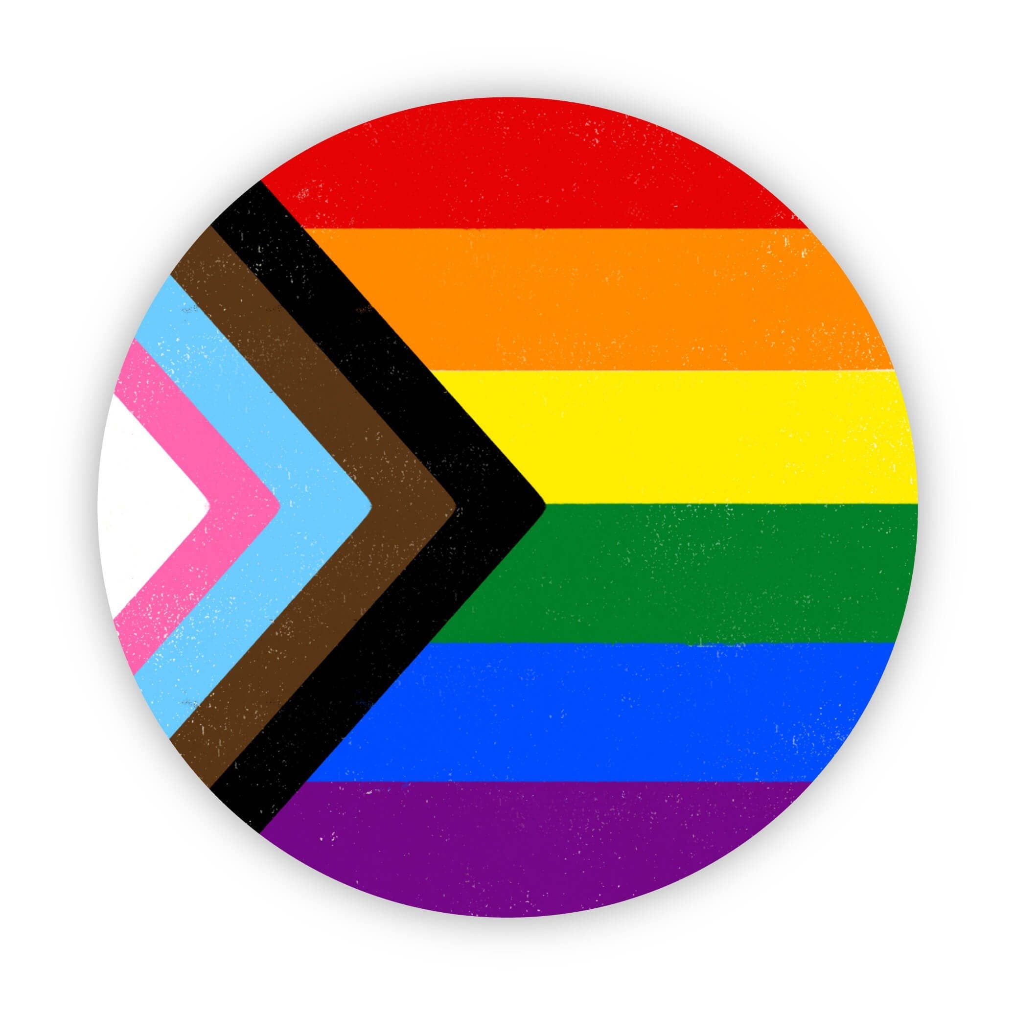 Progress Pride Circle Sticker - Big Moods – The Starlight Stitchery