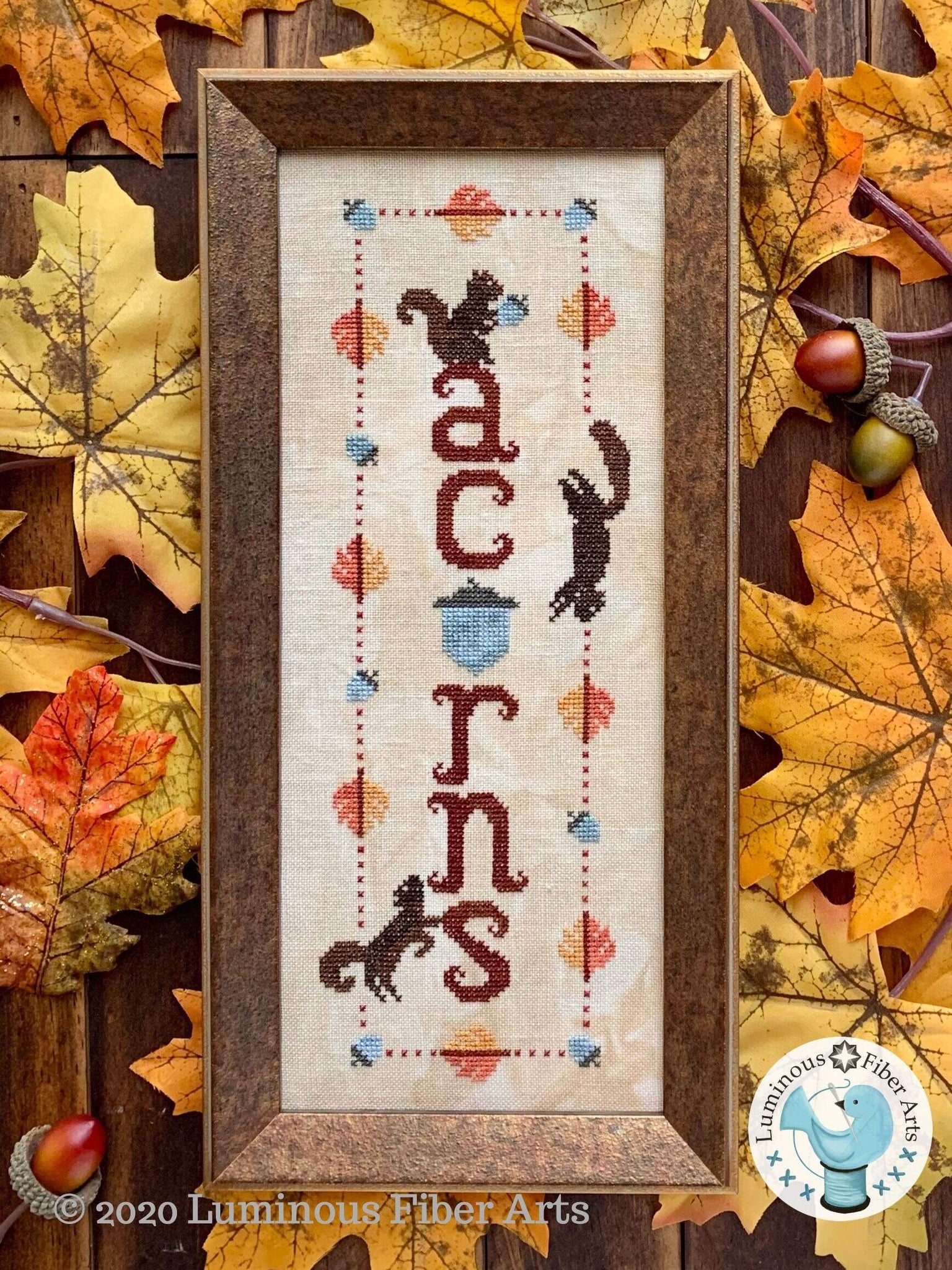 Squirreling Around - Luminous Fiber Arts - Cross Stitch Pattern
