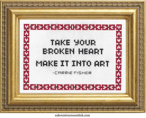Take Your Broken Heart - Subversive Cross Stitch - Cross Stitch Kit
