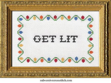 Get Lit Kit - Subversive Cross Stitch - Cross Stitch Kit