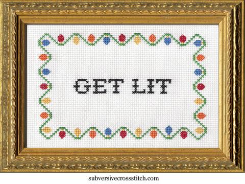 Get Lit Kit - Subversive Cross Stitch - Cross Stitch Kit