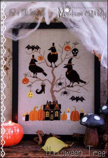 Halloween Tree - Madame Chantilly - Cross Stitch Pattern