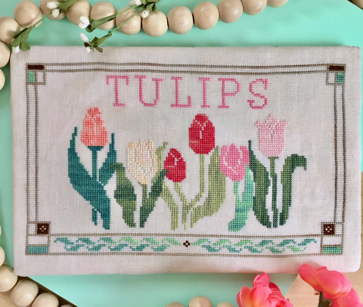 Fresh Picked Tulips (Fresh Picked #3) - Petal Pusher - Cross Stitch Pattern