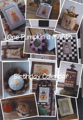 One Pumpkin a Month Birthday Calendar - Thistles - Cross Stitch Pattern