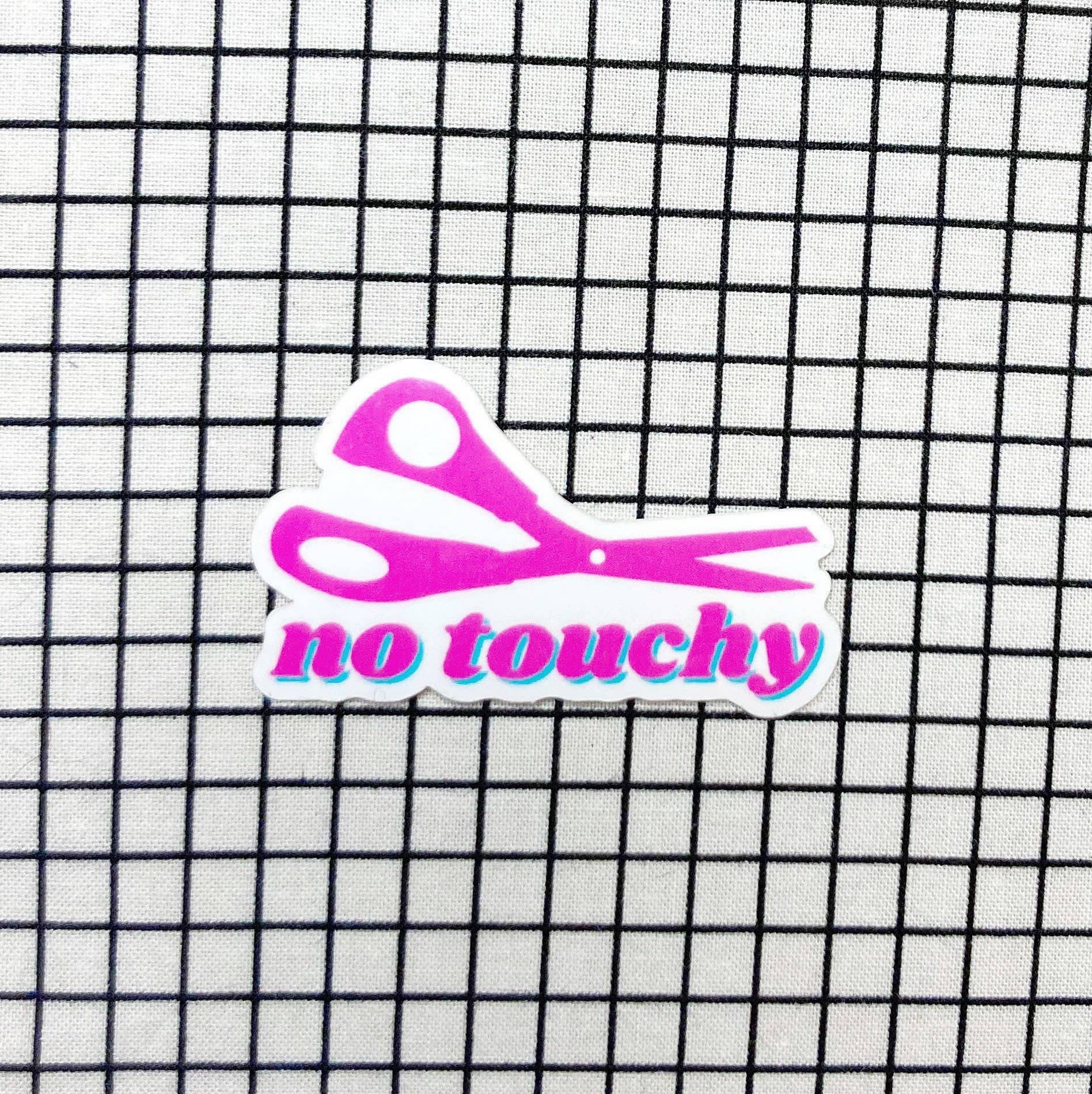 No Touchy! Sewing Scissors Sticker - Whipstitch Handmade