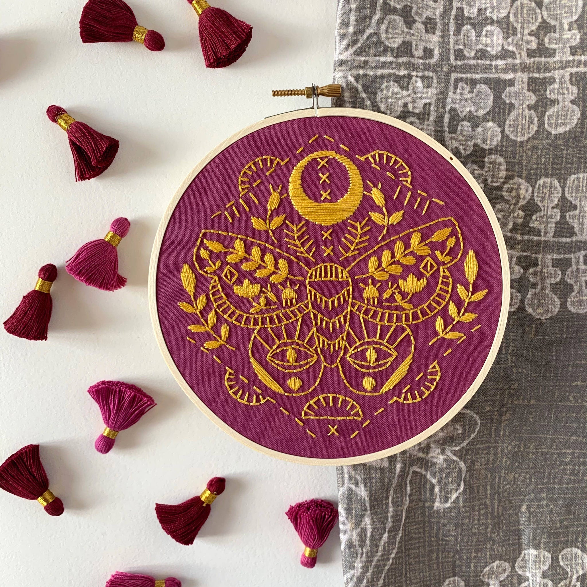 Mythic Moth Embroidery Kit - Rikrack