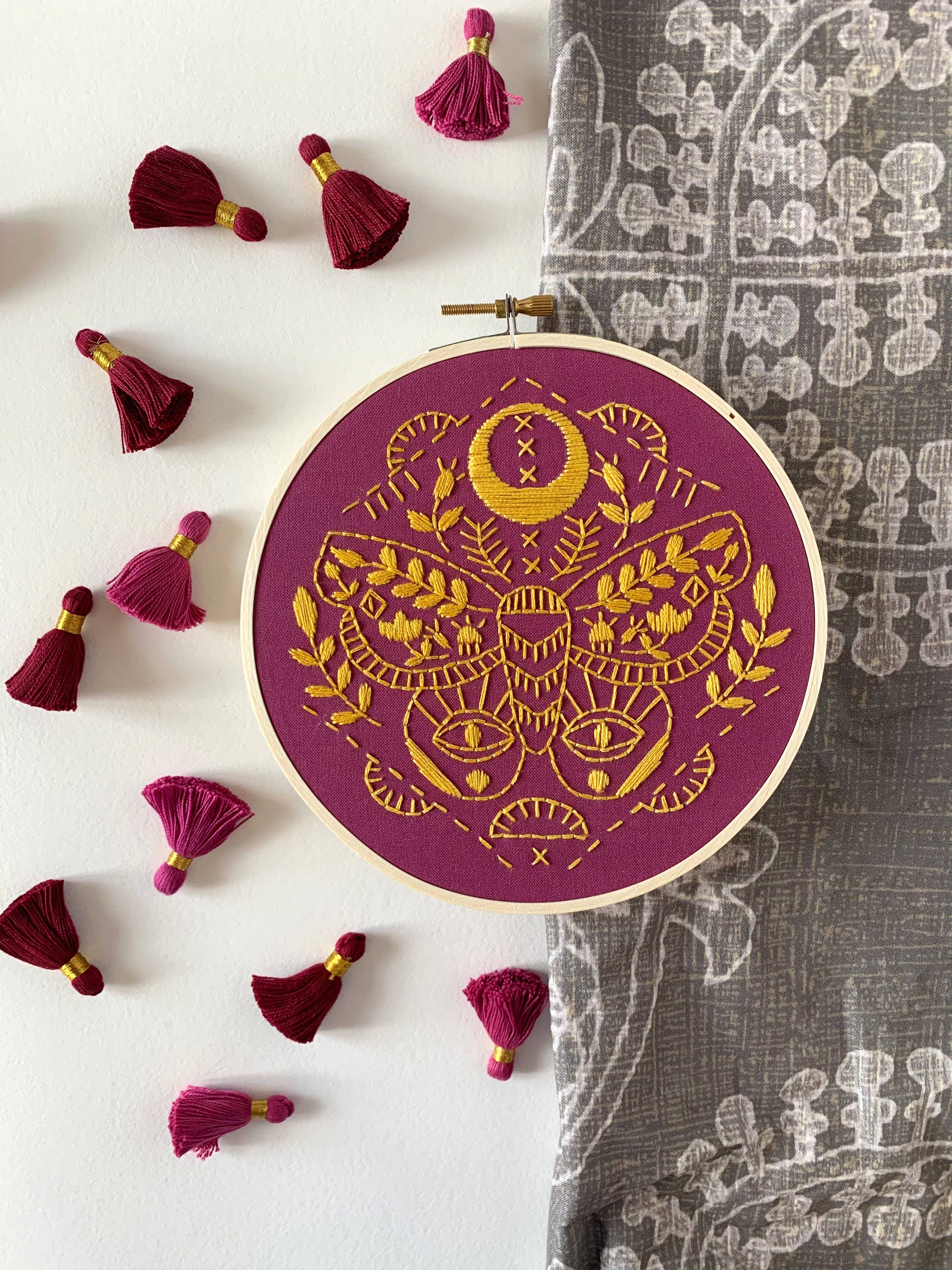 Mythic Moth Embroidery Kit - Rikrack
