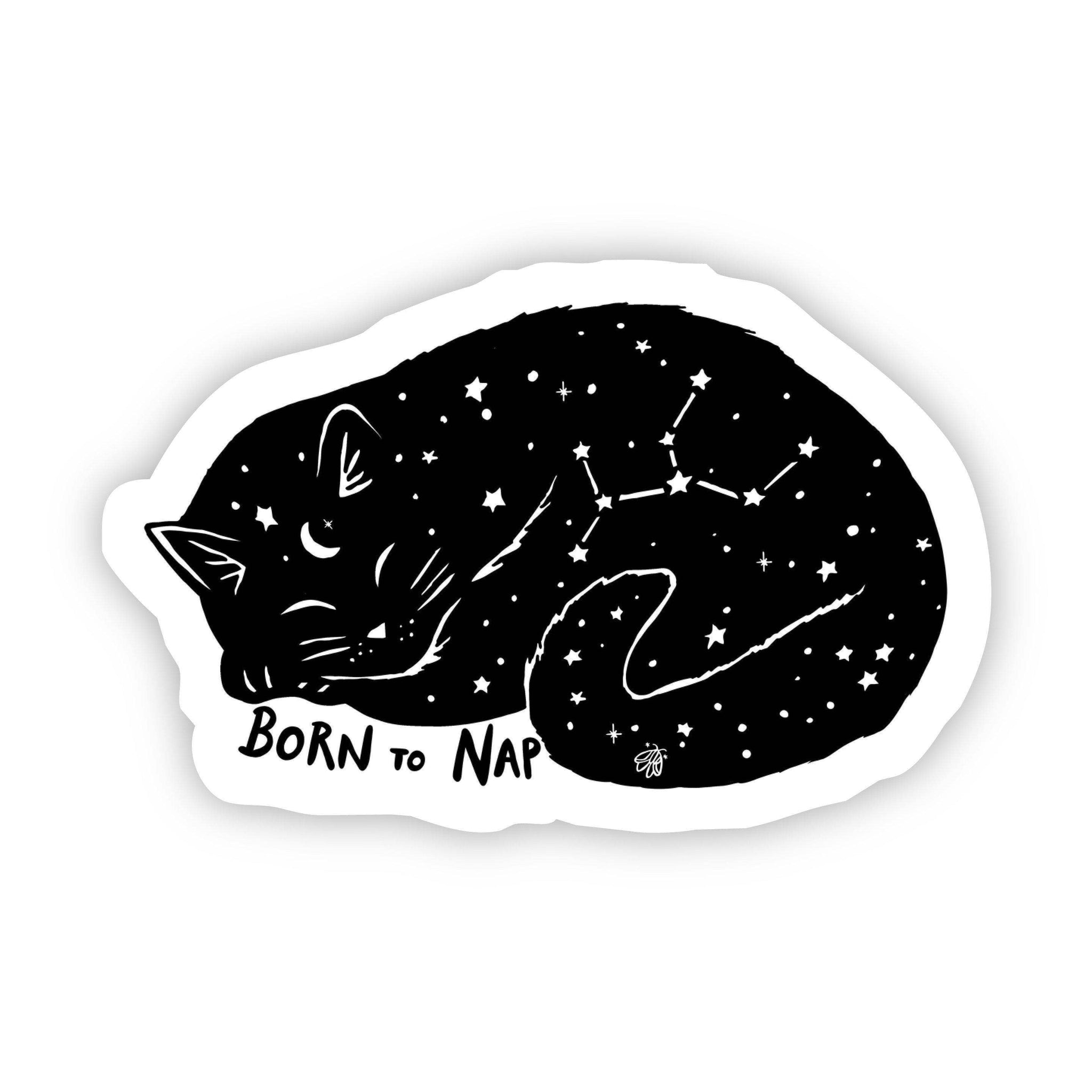 Born to Nap Constellation Cat Sticker - Big Moods