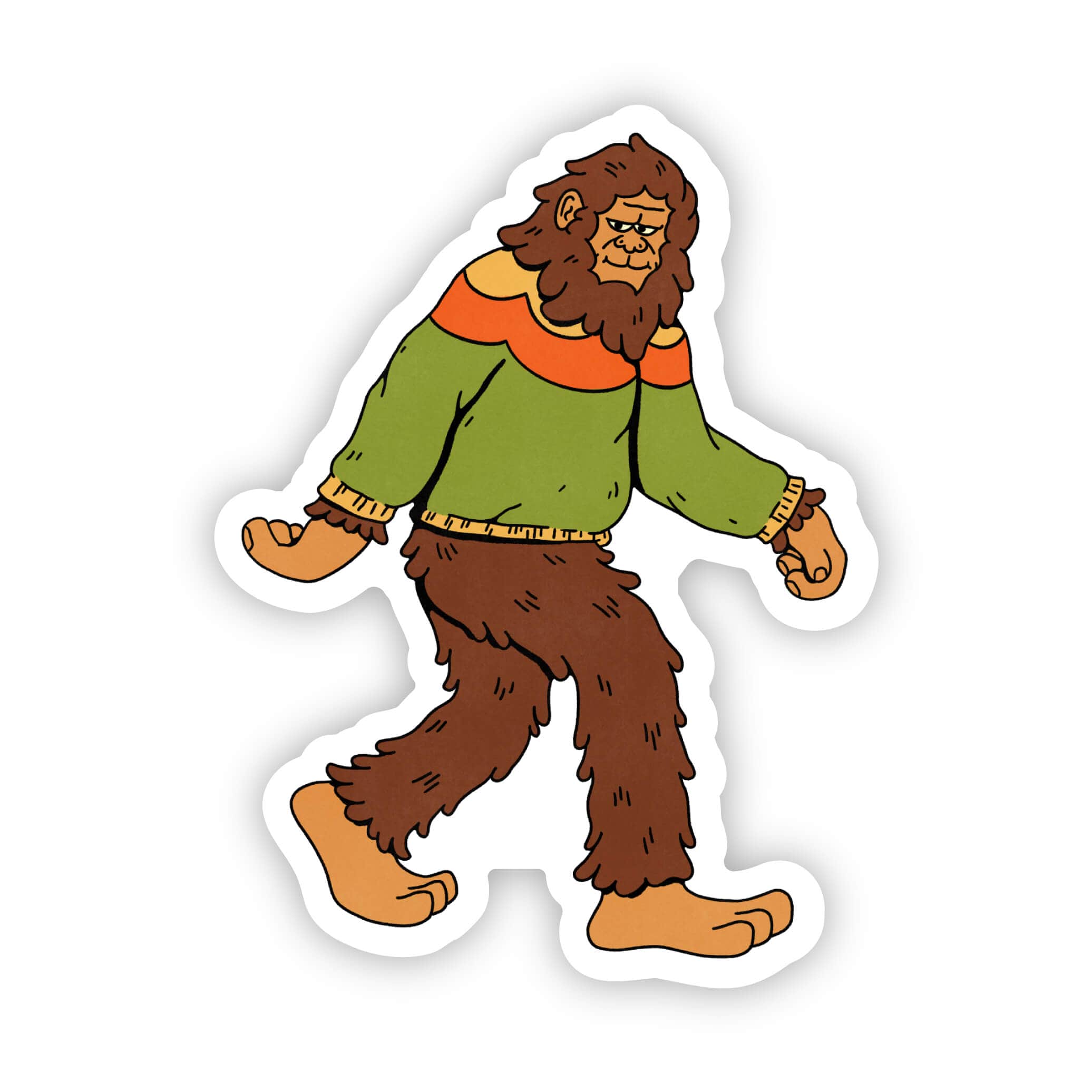 Bigfoot in a Sweater Sticker - Big Moods