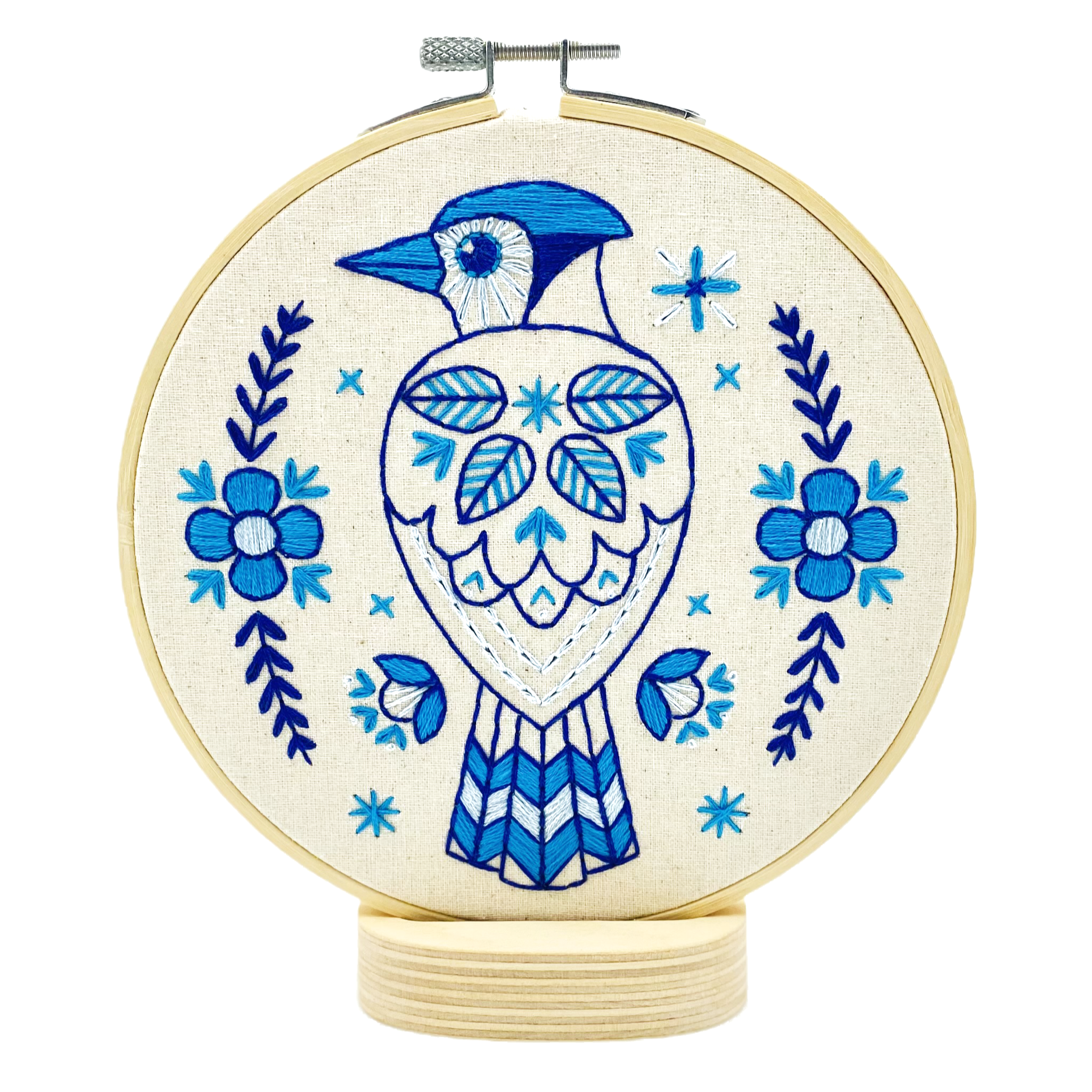 Folk Blue Jay Embroidery Kit - Hook, Line, & Tinker