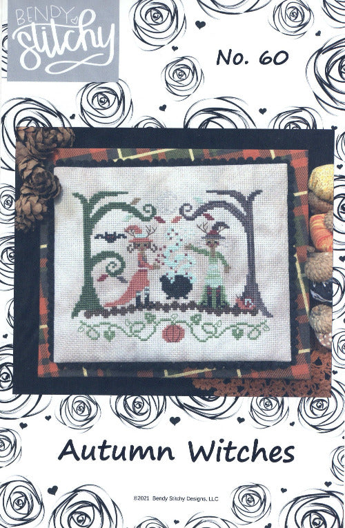 Autumn Witches - Bendy Stitchy Designs - Cross Stitch Pattern