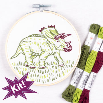 Dino-Mite Embroidery - PopLush Embroidery - Embroidery Kit