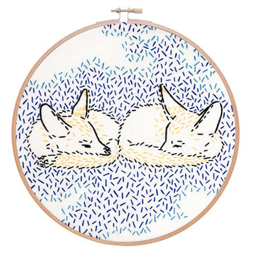 Dreaming Foxes - PopLush Embroidery - Embroidery Kit