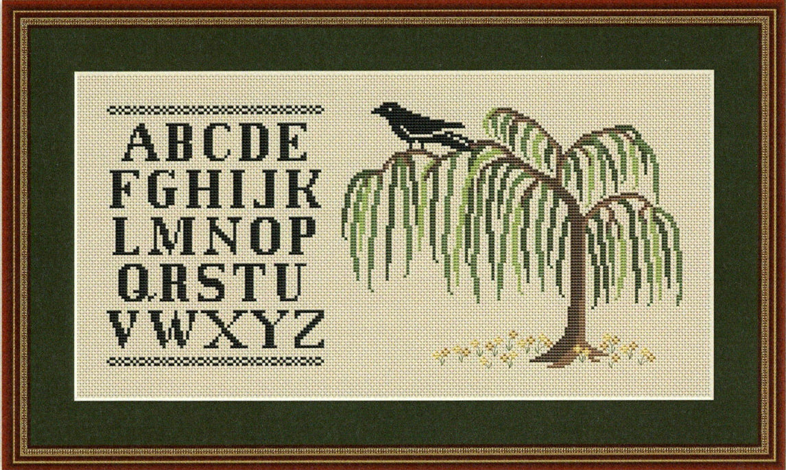 Crow on a Willow Tree - Happiness is HeartMade - Cross Stitch Pattern