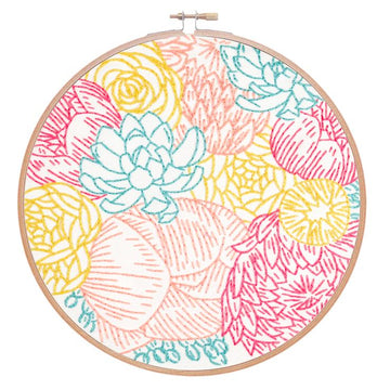 Floral Profusion - PopLush Embroidery - Embroidery Kit