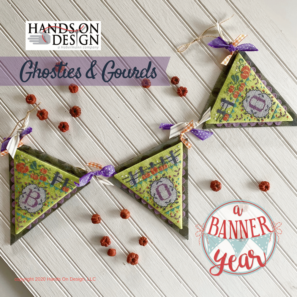Ghosties & Gourds (A Banner Year #1) - Hands On Design - Cross Stitch Pattern